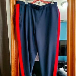 Banana Republic Red Striped Navy Joggers
